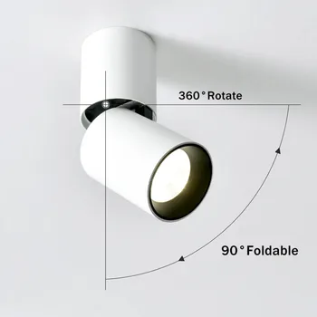 Led Paviršiaus Sumontuoti LED Downlight 360 Laipsnių Reguliuojamas Vietoje šviestuvai 7W 12W Namų Kambarį LED šviesos Vietoje