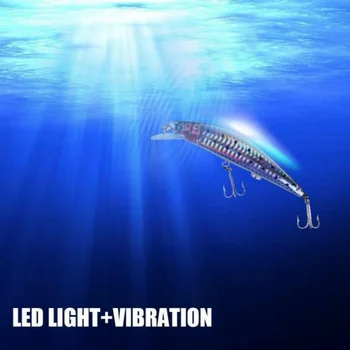 LED Povandeninis Naktį Šviesos Mini LED Povandeninis Naktį Juokinga Žuvies Formos Žvejybos Šviesos Masalą privilioti Žuvis, Žvejybos Reikmenys