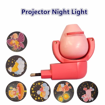 LED Projektorius 6 Vaizdų Jutiklis Star Mėnulis Gyvūnų Projektorius ES Plug Naktį Šviesos Lempa, Vaikams, Vaikų, Kūdikių Miegamojo Puošmena