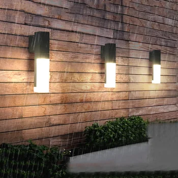 LED Sienų apšvietimo Lauko Vandeniui PIR Žmogaus Kūno Judesio Jutiklis Sienos Lempos Šiaurės Sodas, Veranda, Praėjimų Balkono Sienos Sconces