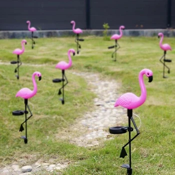 LED sodo saulės šviesos Flamingo vejos lempos vandeniui saulės led žibintai, lauko kiemo dekoracija saulės lempa saulės apšvietimas