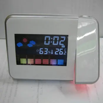 LED Spalvotas Ekranas Žadintuvas, Termometras, Stalas Laiko Ir Datos Orų Prognozė Ekranas, Projektorius Kalendorius USB Įkroviklį, Stalo Laikrodis