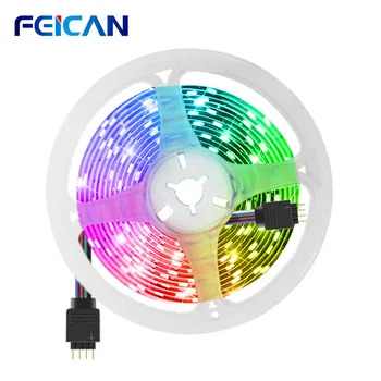 LED Šviesos Juostelės 5M RGB 5050SMD Juostelės 4pin Cutable LED Juostos Apšvietimas Kambarį TV Apšvietimo