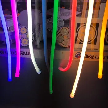 LED šviesos Neon flex,120pcs 2835/m, 360 laipsnių apšvietimo led neon vamzdis mini kaip 14mm skersmens apvalus Neon flex 12V 220V led lempa