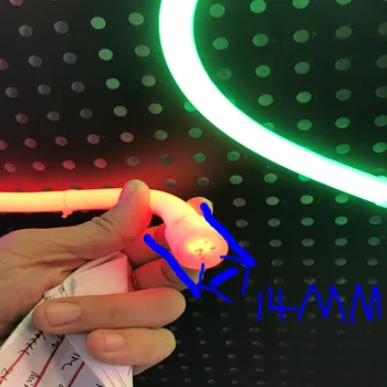 LED šviesos Neon flex,120pcs 2835/m, 360 laipsnių apšvietimo led neon vamzdis mini kaip 14mm skersmens apvalus Neon flex 12V 220V led lempa