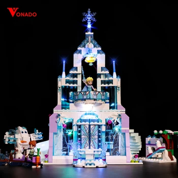 Led Šviesos Rinkinys, Suderinamas su Lego 41148 draugas Sniego Pasaulio 25002 Elsa Stebuklinga Ledo Rūmai Pilies Statyba Blokai (Tik šviesos)