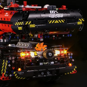 Led šviesos Suderinamas su LEGO Mechaninė Grupės 42082 Sudėtingas Reljefas Kranas už lego Technic 