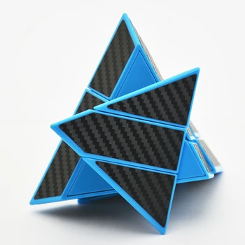 Lefun Binary Star Piramidės Kubo Blue Bazės su Juodu Lipduku Kubas, Trikampis Magija Galvosūkį Greitis Kubo Švietimo Žaislai Dvasios Guimo