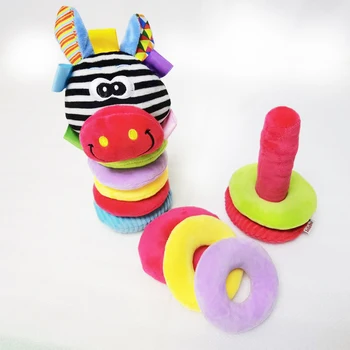 Lelebe lankstymo ratas, pliušinis audinys kūdikių įspūdį žaislų lankas spalvinga saldus ir saldus spąstai ramstis žaislas