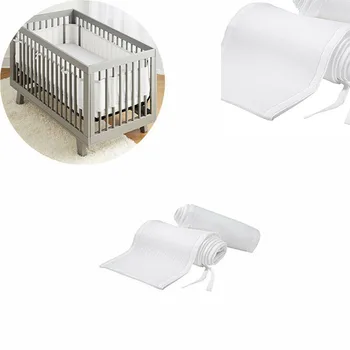 Lengva Kvėpuoti Kūdikio Šviežio Oro Akies Skalbti Lovelę Linijinės Wrap Darželio Cot Bed Bumper Set