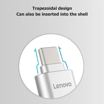 Lenovo D201 USB C Tipo Kortelių Skaitytuvas 480Mbps USB-C TF Micro SD OTG Adapterio Kortelės Skaitytuvą Tipas-C Atminties Cardreader Nešiojamas Telefono