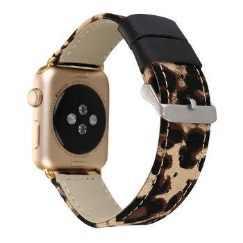 Leopard Diržu, Apple Watch band 44mm 40mm iWatch juosta 38mm 42mm Cheetah Odos diržas Apyrankė 