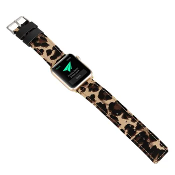 Leopard Diržu, Apple Watch band 44mm 40mm iWatch juosta 38mm 42mm Cheetah Odos diržas Apyrankė 