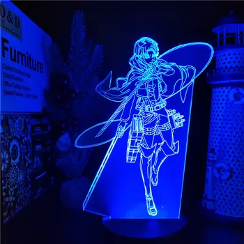 Levi Akermano Anime LED Nakties Šviesos Ataka 