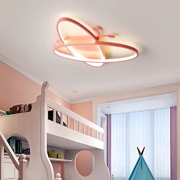 LICAN Modernios LED Lubų Šviesos berniukas mergina vaikų Rožinė Mėlyna Animacinių filmų mielas lubų lempa miegamasis, vaiko kambarys