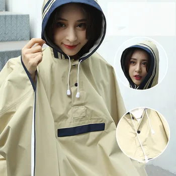 Lietpaltis moterų aprangos stilius, Japonų ir korėjiečių ventiliatorius nešiojamų jojimo vandeniui vieno mados apsiaustą, švarkelis, middle s
