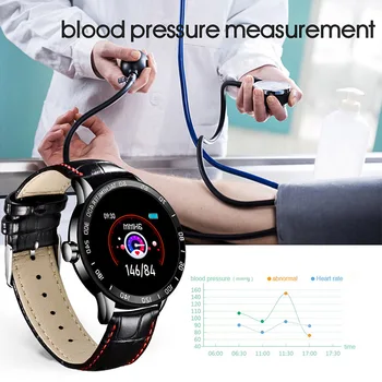 LIGE 2019 Naujas odos smart watch vyrų odos smart žiūrėti sporto iPhone Širdies ritmas, kraujo spaudimas Fitness tracker smartwatch