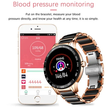 LIGE 2020 Naujas Keramikos Smart Žiūrėti Vyrams, Moterims, Širdies ritmas, Kraujo Spaudimo Stebėjimo IP67 atsparus Vandeniui Sporto Multi-funkcija Smartwatch