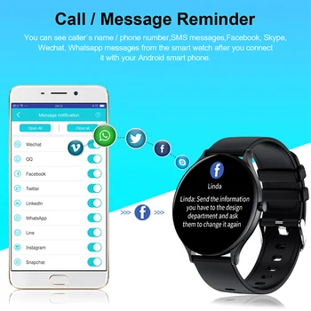 LIGE 2020 Naujas Pilnas Touch Screen Smart Watch Vyrų Širdies ritmas, Kraujo Deguonies Stebėsenos Daugiafunkcinis sporto vandeniui smartwatch