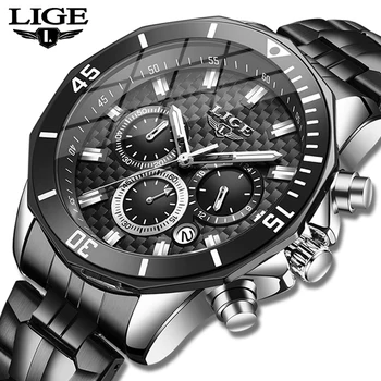 LIGE Waches 2020 Naujas Mens Watch Top Brand Prabangos Sporto laikrodis Vyrams Kariuomenės Karinių Vandeniui Laikrodžiai Vyras Rankiniai Laikrodžiai
