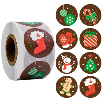 Linksmų Kalėdų Lipdukai sniego, Kalėdų Senelio elnių lipdukas šalies dovanų dekoravimas vaikų žaislas lipdukas 500pcs 1.5 colių etiketės