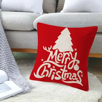 Linksmų Kalėdų Mesti Pagalvę Pagalvėlė Padengti Atveju Užvalkalas Pillowcover už Kalėdos Šalies Namų, Automobilių, Sofa-Kavinė Užeiga Dekoro 45x45cm