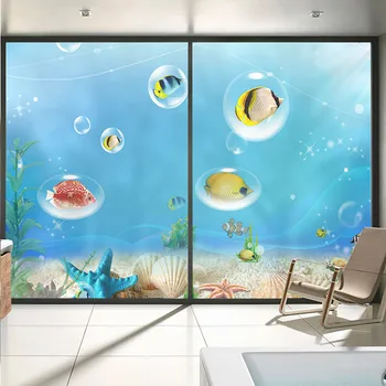 Lipnios animacinių filmų matinio lipdukai stiklo langą lipdukai lipdukai vonios langą popierius, skaidrus, matinis dugno įvairovė