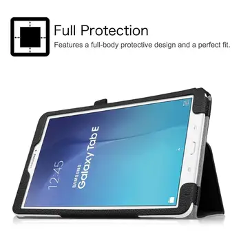 Litchi Cover Case For Samsung Galaxy Tab E 9.6