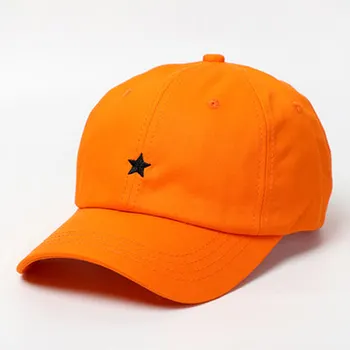 Little Star Ponios Skrybėlės Vyriškos Kepurės Aukščio Šešių Skydelis Beisbolo Kepuraitę Medvilnės Audinys Smėlio Spalvos Balta Juoda Ryškiai Geltona Oranžinė