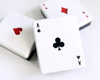 LIUSVENTINA Nešiojamų Mielas Pokerio Žaidimo Kortelės Kontaktinių Lęšių Atveju su Veidrodžiu Spalvos Lęšiai Dovana Vaikams