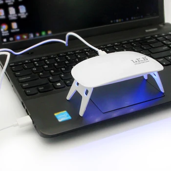 LKE LED Nagų Džiovintuvas 12W Balta Nešiojamas Mini Nagų USB Kabelis Lempa, UV Lempa, Gydant UV Gelis Nagų lakas Manikiūro Salonas Įrankis