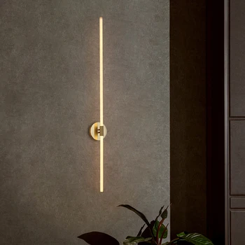 LODOOO Aukso Modernios LED trumpas miegamasis studijų sienos žibintai paprasta, naktiniai staleliai, lempa Kūrybos 360 laipsnių žibintas kambarį Namuose sieniniai šviestuvai