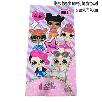 LOL staigmena lėlės Originalus figura vonia rankšluostį Maudymosi reikmenys Paplūdimio rankšluostį Kelionės mergaitė prekių lol lėlės, rinkiniai