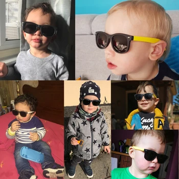 LongKeeper TR90 Poliarizuoti Akiniai nuo saulės Vaikams su Byla Vaikus Silikono Saugos Saulės Akiniai Dovanų Rinkinys Kūdikių Berniukų, Mergaičių Oculos