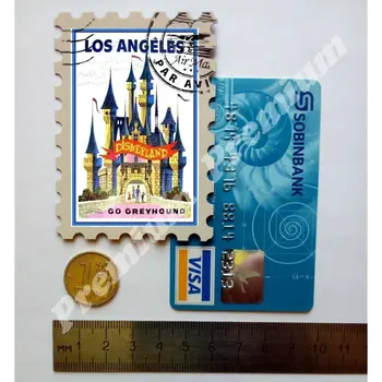 Los Andželo suvenyrų magnetas derliaus turizmo plakatas
