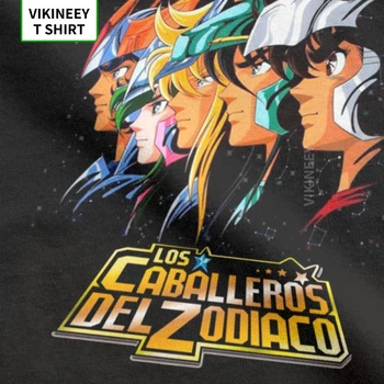 Los Caballeros Del Zodiaco T-Shirt Vyrams Riteriai Zodiako Marškinėliai Saint Seiya 90s Anime Tee 3XL Viršūnes Vaikinai Grobis Streetwear
