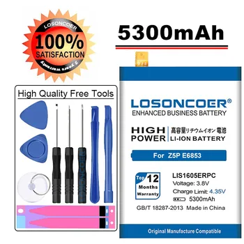 LOSONCOER 5300mAh LIS1605ERPC Baterija SONY Xperia Z5 Premium Z5P Dual E6883 E6853 Ličio-jonų polimerų baterija