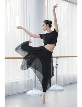 Lotynų amerikos Šokiai Ziajać Sijonas Mokymo Ziajać Suknelė Modernaus Šokio Kostiumų lotynų ilgai Gazas Kelnės Baleto Praktikos Ziajać
