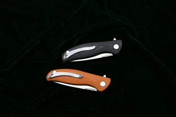 LOVOCOO Flipper mažas F3 sulankstomas peilis D2 ašmenys G10 plieno rankenos lauko kempingas medžioklės išgyvenimo kišenėje vaisių peiliai EDC įrankiai