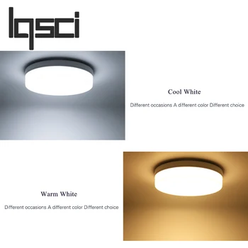 Lqsci LED Panel Šviesos Apskrito Skydelio Lemputė 24W lempa 36W 48W LED Lubų Šviesos AC 85-265V kambarį patalpų apšvietimas