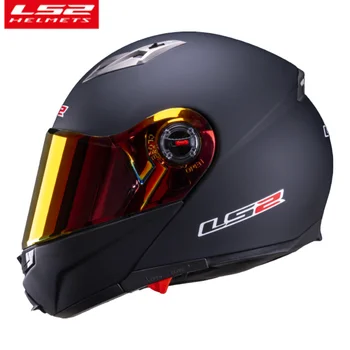 LS2 ff370 Apversti aukštyn Motociklo šalmas casco de moto cafe racer šalmas Visą Veidą dvigubo lęšio antveidis capacetes de motociclista ECE
