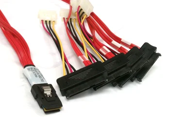 LSI 3Ware Mini SAS Cable SFF 8087 36pin, kad SFF 8482 Kietąjį Diską ir Galios SAS x4