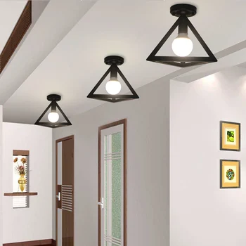 Lubų šviesos Šiuolaikinės lubų lempa Metalo loft dekoro lempos Pramonės stiliaus namų apšvietimo miegamojo, Virtuvės, svetainės šviesos armatūra