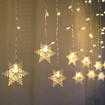 Luces de la secuencia del LED luces de la cortina 96 LED Snaigė Pasakų Žibintai 8 modos Navidad Ventana Jardin Fiesta Pati