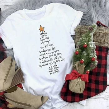 LUSLOS Moterų Marškinėliai Kalėdų Marškinėliai trumpomis Rankovėmis Atspausdintas Laiškas Moterų marškinėliai Kalėdų Eglutė Spausdinti Grafinis Tee Viršūnes Femme