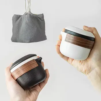 LUWU keramikos arbatinukas su 2 puodeliai arbatos rinkiniai nešiojamų kelionių biuras arbatos rinkinys drinkware