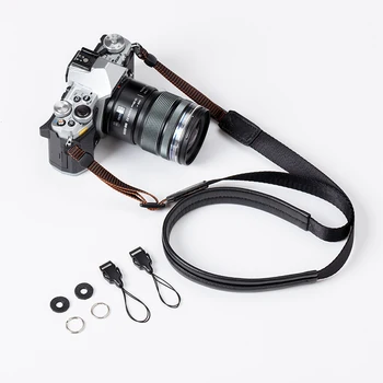 LXH Rankų darbo natūralios Odos Fotoaparato Peties Diržas Diržas Canon Nikon Sony, Olympus Fujifilm 