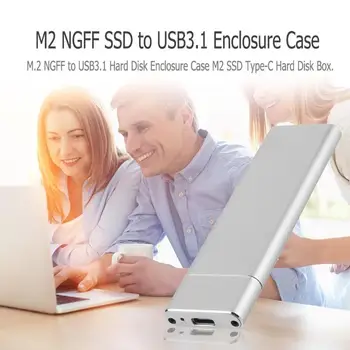 M. 2 NGFF Su USB3.1 SSD Mobiliojo Standžiojo Disko Dėžutė Adapterio Kortelės Išorės Talpyklos Atveju