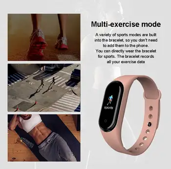 M5 Smart Juosta Sporto Fitneso Apyrankę Žiūrėti Fitneso Vandeniui Tracker Smart Watch Kraujo Spaudimas, Širdies Ritmo Monitorius Apyrankė