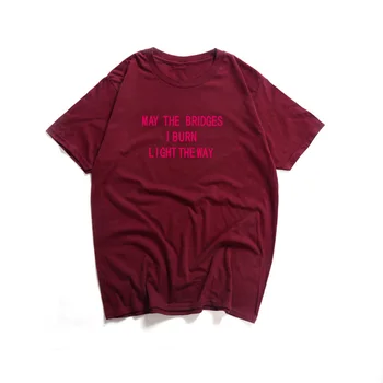 Mada Gali Tiltų įrašau Šviesos Kelią Unisex Marškinėliai Moteris Marškinėlius Spausdinti Laiškas Viršūnes Tees Marškinėliai Vyrams Juokingi marškinėliai